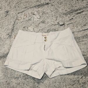 Old Navy White Cargo Shorts Linen